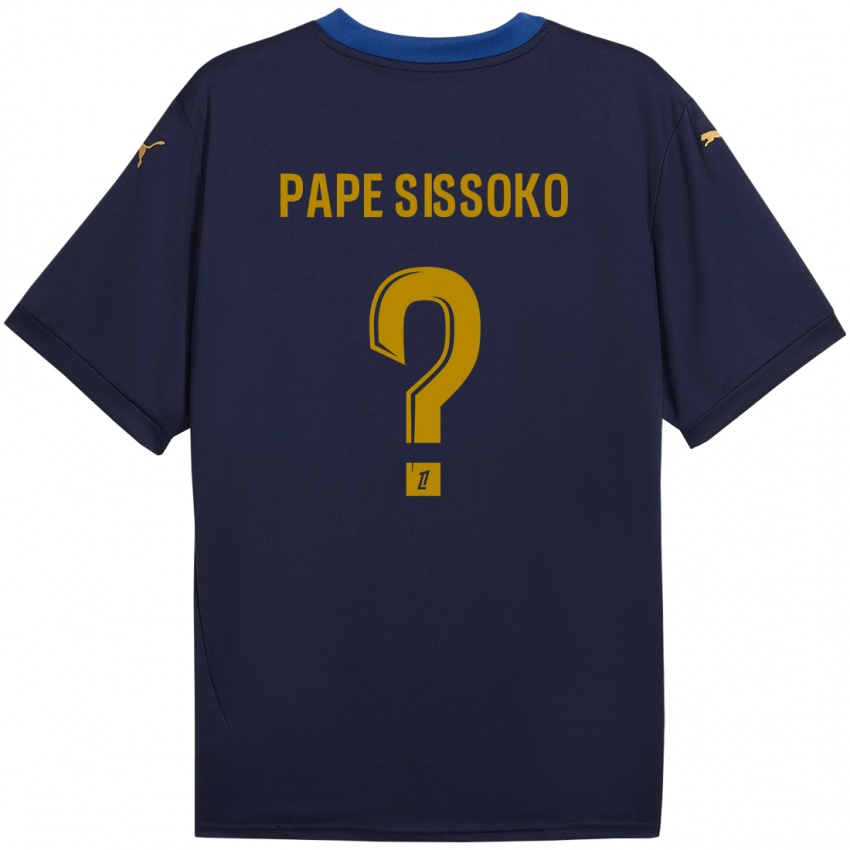 Criança Camisola Niama Pape Sissoko #0 Ouro Da Marinha Alternativa 2024/25 Camisa