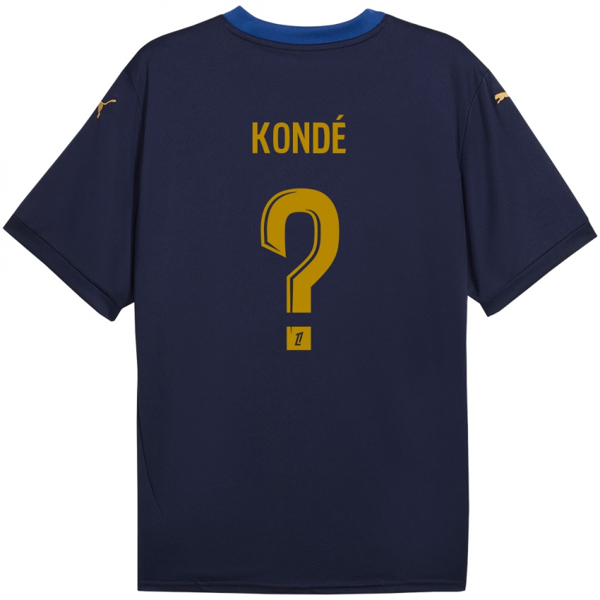 Criança Camisola Jean-Charles Kondé #0 Ouro Da Marinha Alternativa 2024/25 Camisa