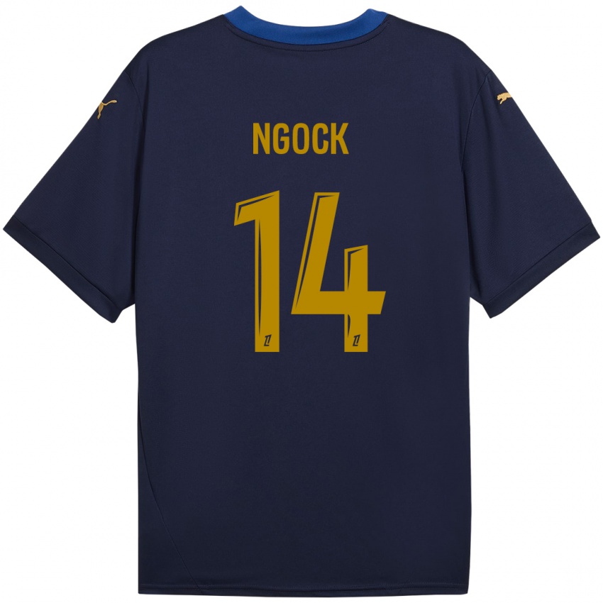 Criança Camisola Monique Ngock #14 Ouro Da Marinha Alternativa 2024/25 Camisa