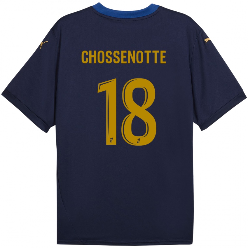 Criança Camisola Shana Chossenotte #18 Ouro Da Marinha Alternativa 2024/25 Camisa