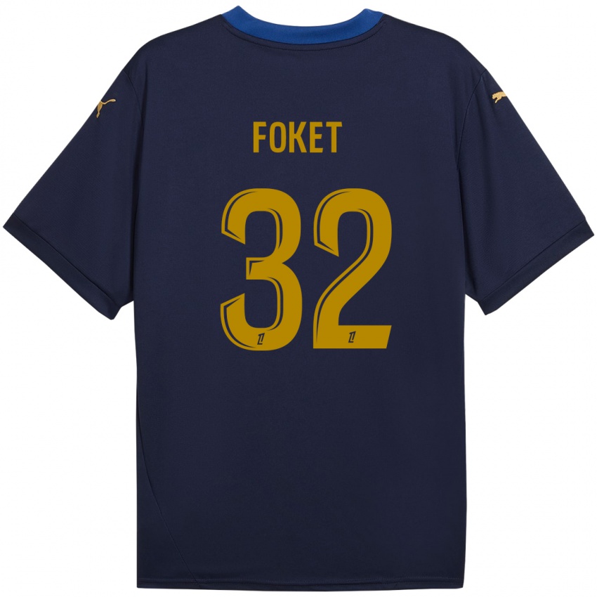 Criança Camisola Thomas Foket #32 Ouro Da Marinha Alternativa 2024/25 Camisa