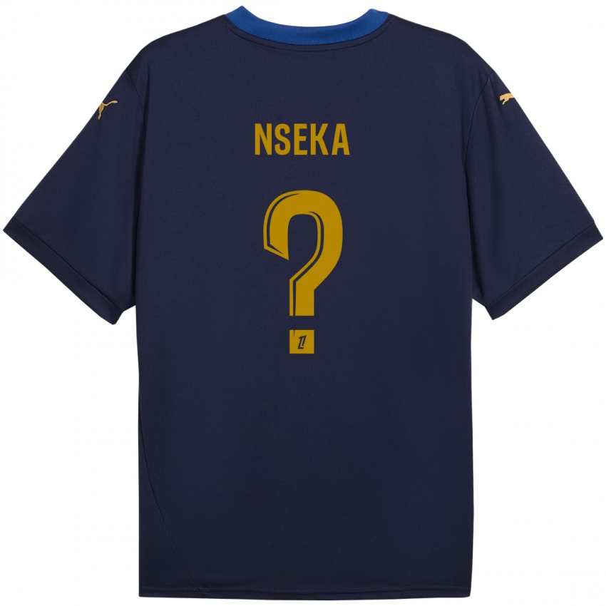 Criança Camisola Nelson Nseka #0 Ouro Da Marinha Alternativa 2024/25 Camisa