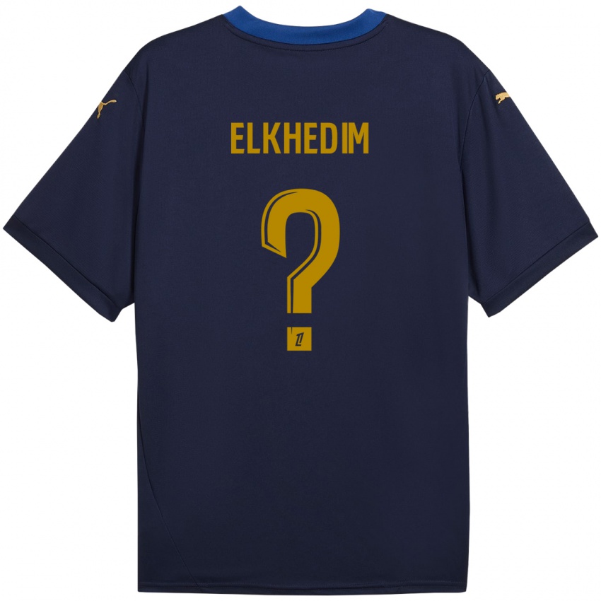 Criança Camisola Abdenoor Elkhedim #0 Ouro Da Marinha Alternativa 2024/25 Camisa