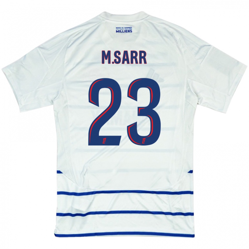 Criança Camisola Mamadou Sarr #23 Azul Branco Alternativa 2024/25 Camisa