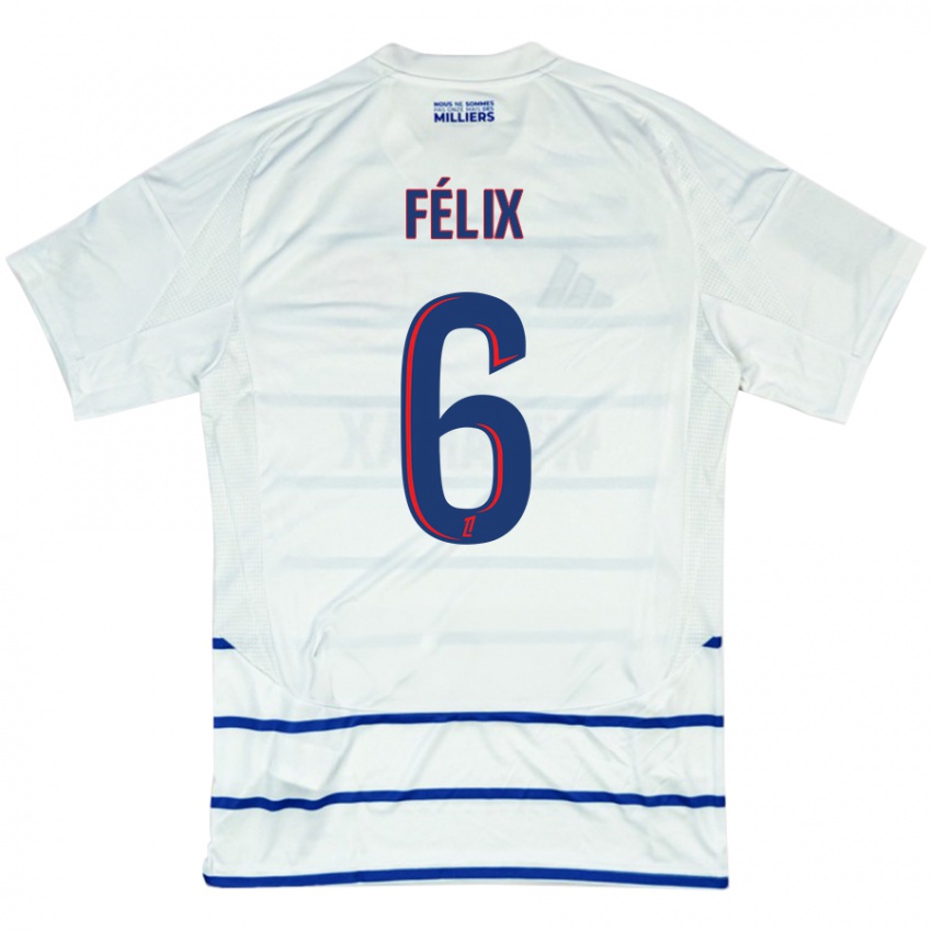 Criança Camisola Félix Lemaréchal #6 Azul Branco Alternativa 2024/25 Camisa