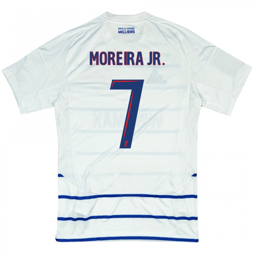 Criança Camisola Diego Moreira #7 Azul Branco Alternativa 2024/25 Camisa