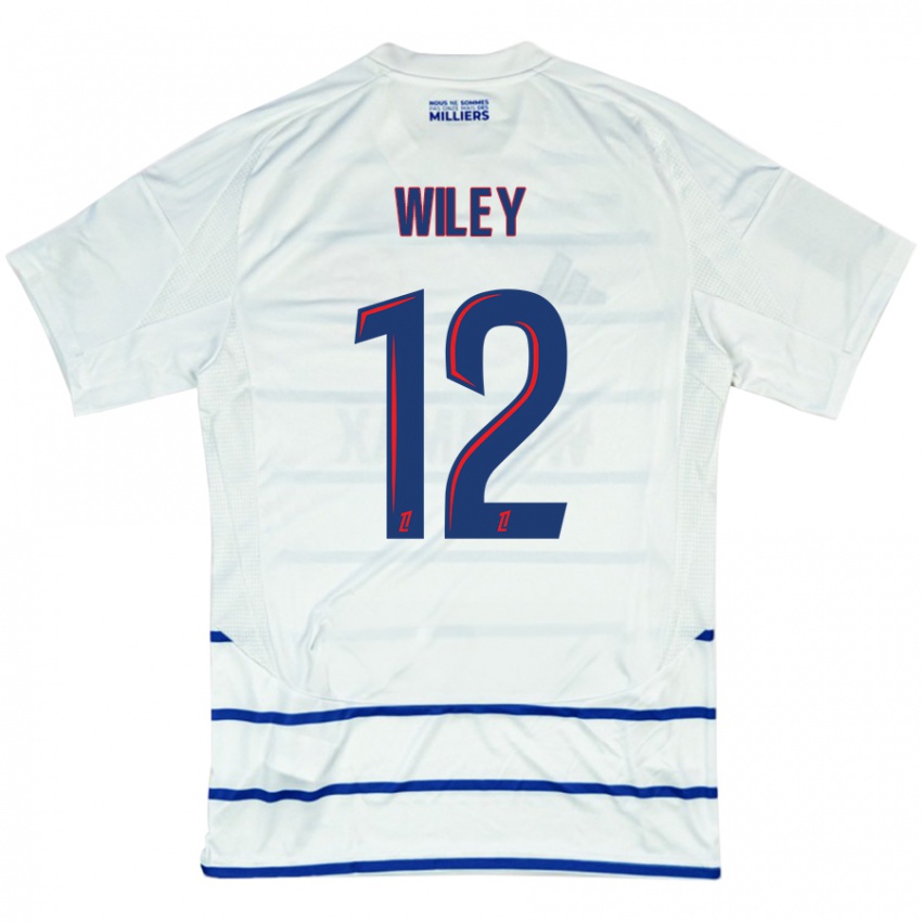 Criança Camisola Caleb Wiley #12 Azul Branco Alternativa 2024/25 Camisa