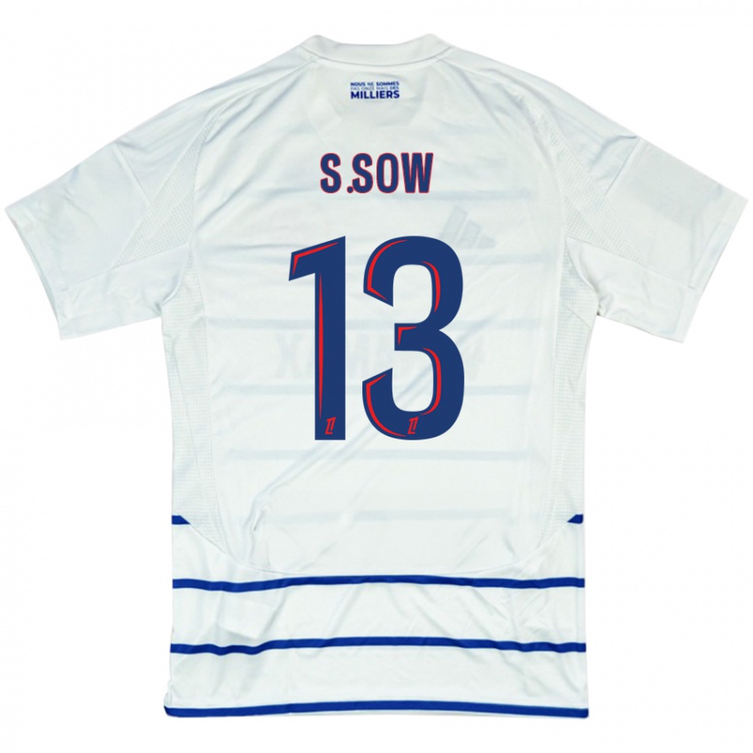 Criança Camisola Saïdou Sow #13 Azul Branco Alternativa 2024/25 Camisa