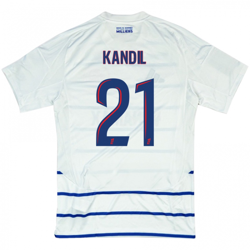 Criança Camisola Nordine Kandil #21 Azul Branco Alternativa 2024/25 Camisa