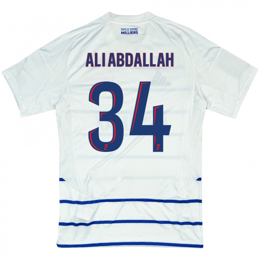 Criança Camisola Aboubacar Ali Abdallah #34 Azul Branco Alternativa 2024/25 Camisa