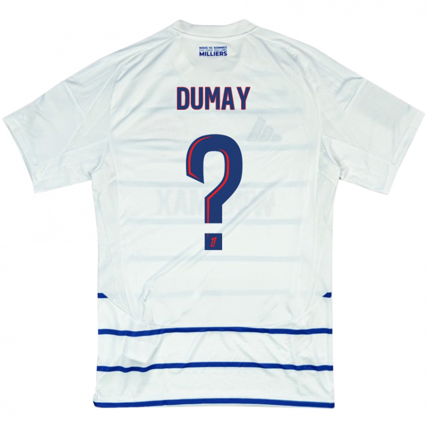 Criança Camisola Yoann Dumay #0 Azul Branco Alternativa 2024/25 Camisa