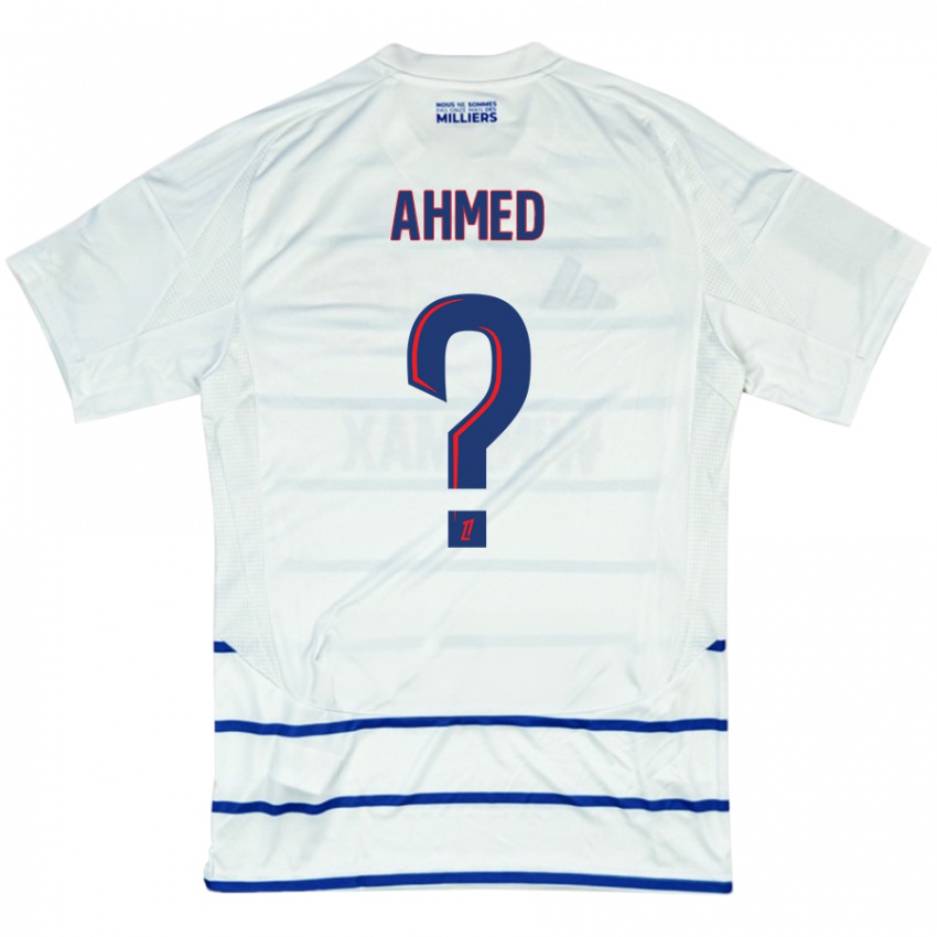 Criança Camisola Aymeric Ahmed #0 Azul Branco Alternativa 2024/25 Camisa