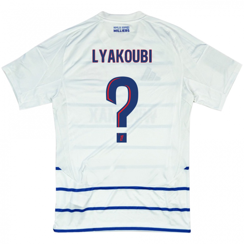 Criança Camisola Oussama Lyakoubi #0 Azul Branco Alternativa 2024/25 Camisa