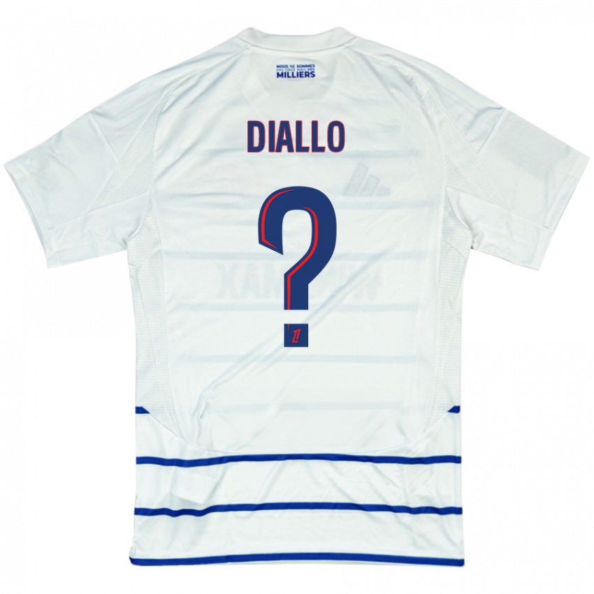 Criança Camisola Zoumana Diallo #0 Azul Branco Alternativa 2024/25 Camisa