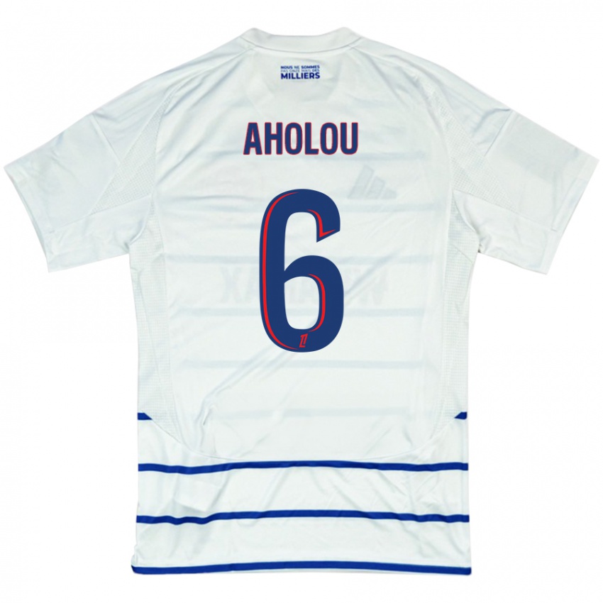 Criança Camisola Jean-Eudes Aholou #6 Azul Branco Alternativa 2024/25 Camisa