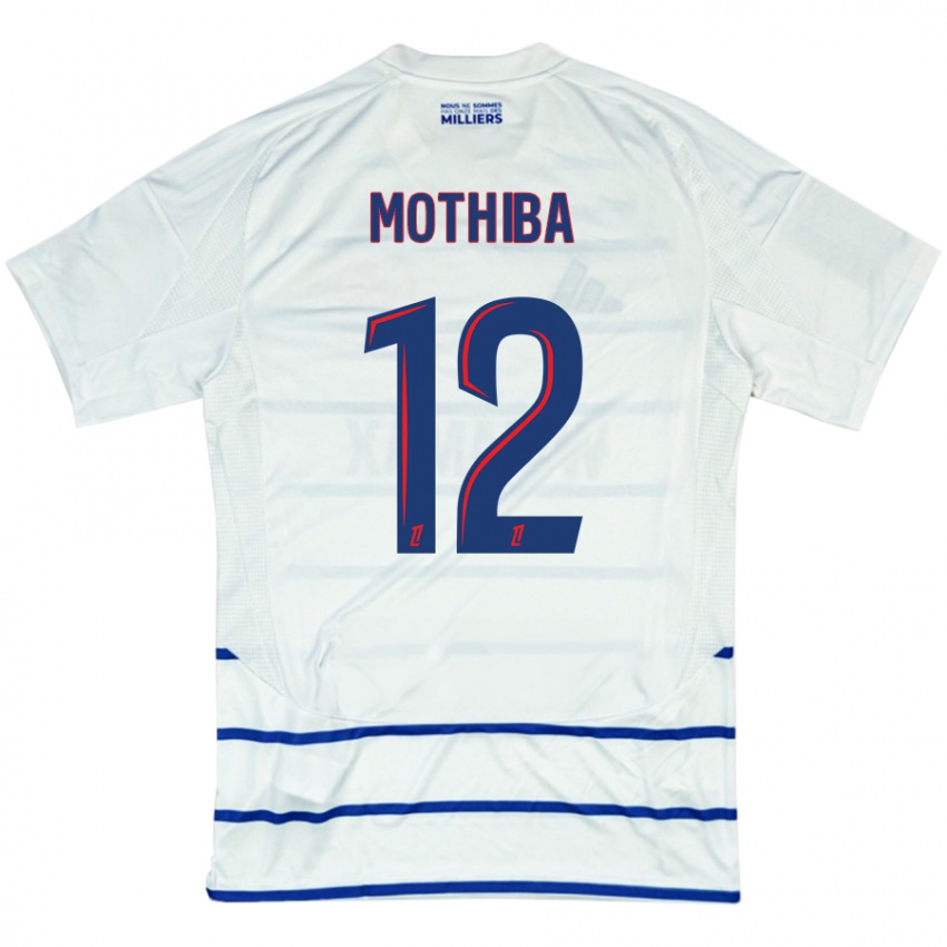 Criança Camisola Lebo Mothiba #12 Azul Branco Alternativa 2024/25 Camisa