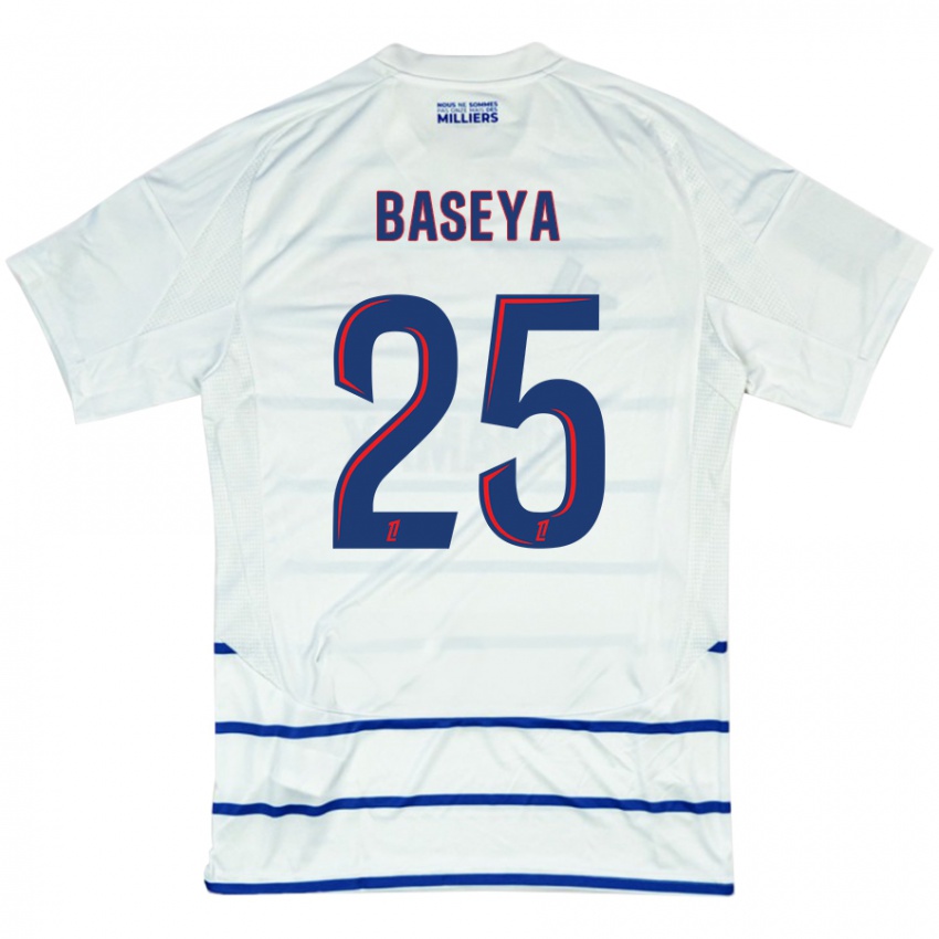 Criança Camisola Steven Baseya #25 Azul Branco Alternativa 2024/25 Camisa