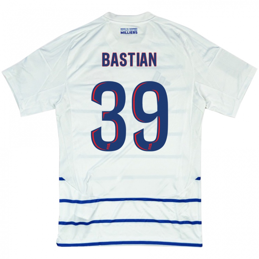 Criança Camisola Maxime Bastian #39 Azul Branco Alternativa 2024/25 Camisa