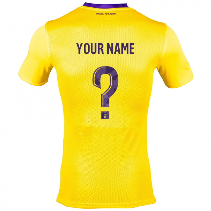 Criança Camisola Seu Nome #0 Roxo Amarelo Alternativa 2024/25 Camisa