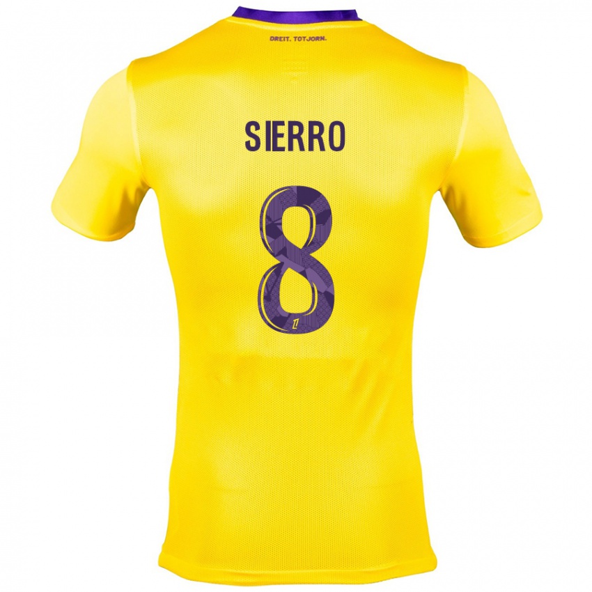 Criança Camisola Vincent Sierro #8 Roxo Amarelo Alternativa 2024/25 Camisa