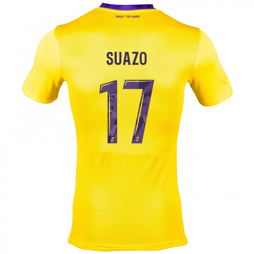 Criança Camisola Gabriel Suazo #17 Roxo Amarelo Alternativa 2024/25 Camisa