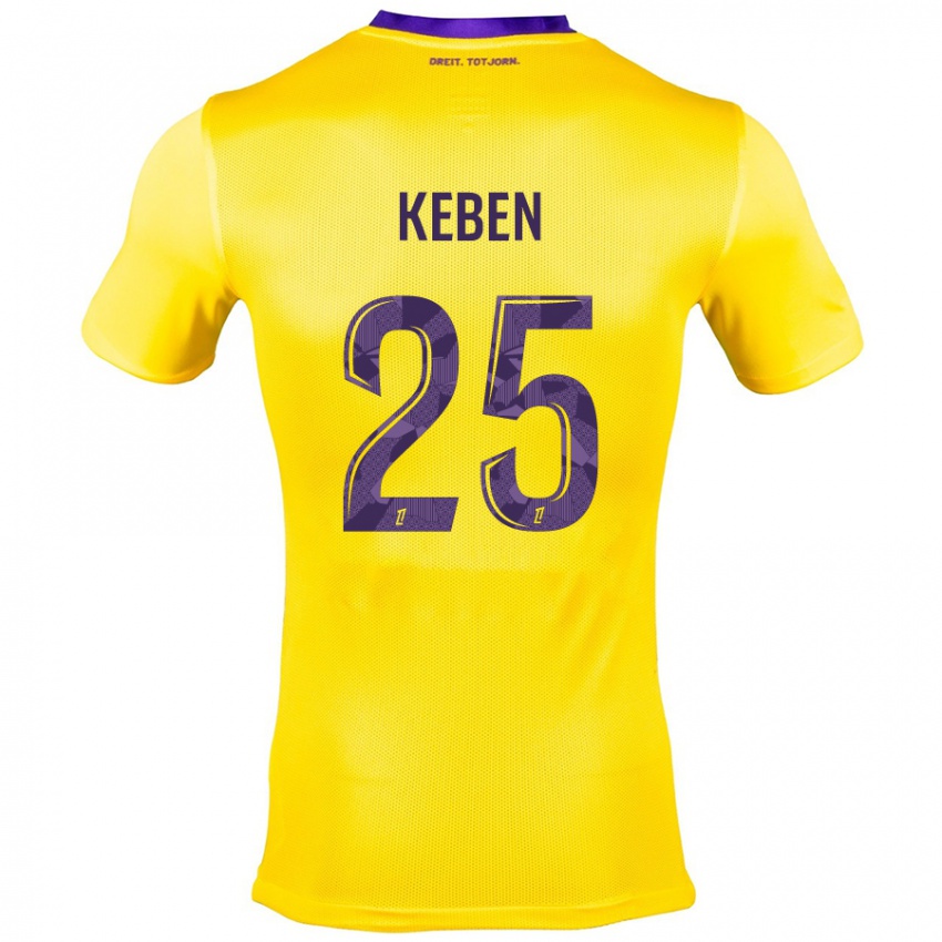 Criança Camisola Kévin Keben #25 Roxo Amarelo Alternativa 2024/25 Camisa