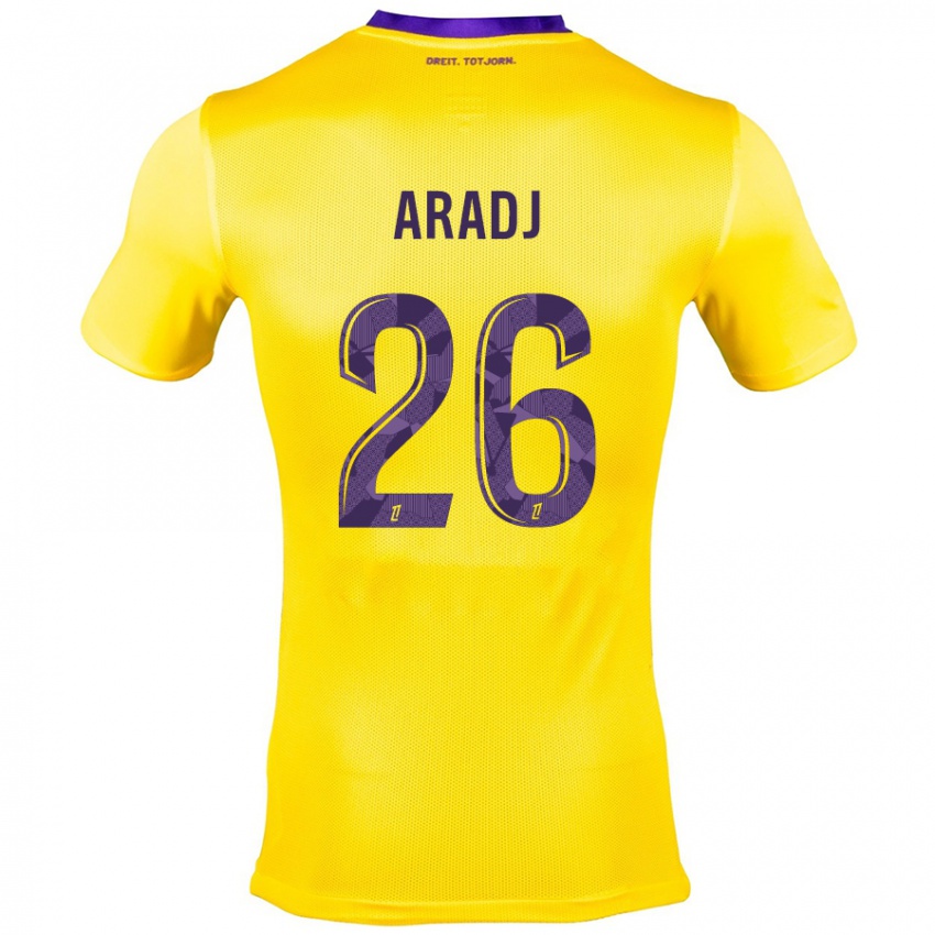 Criança Camisola Ylies Aradj #26 Roxo Amarelo Alternativa 2024/25 Camisa