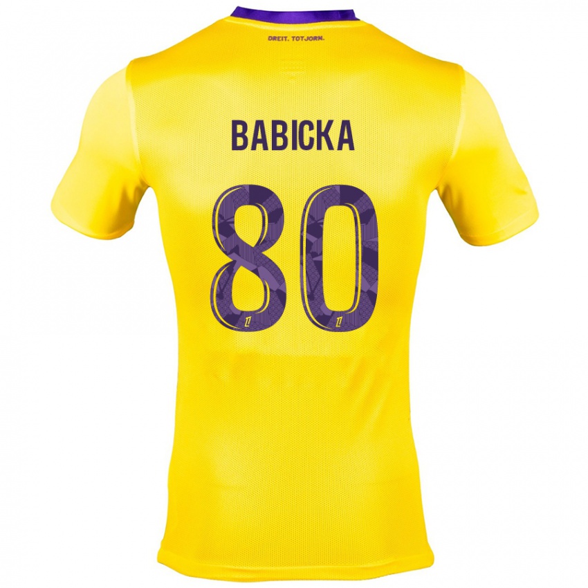 Criança Camisola Shavy Babicka #80 Roxo Amarelo Alternativa 2024/25 Camisa