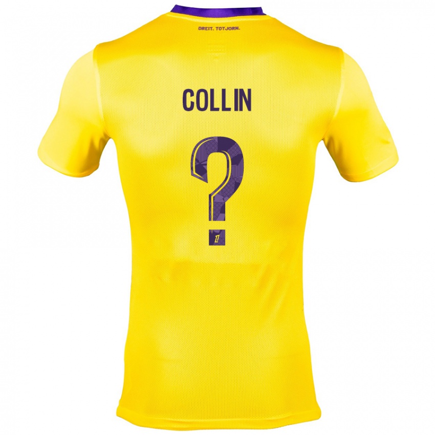 Criança Camisola Théo Collin #0 Roxo Amarelo Alternativa 2024/25 Camisa