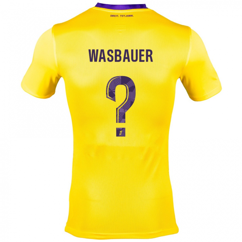 Criança Camisola Nicolas Wasbauer #0 Roxo Amarelo Alternativa 2024/25 Camisa