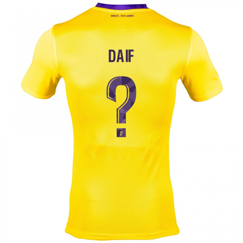 Criança Camisola Mouhamed Daif #0 Roxo Amarelo Alternativa 2024/25 Camisa