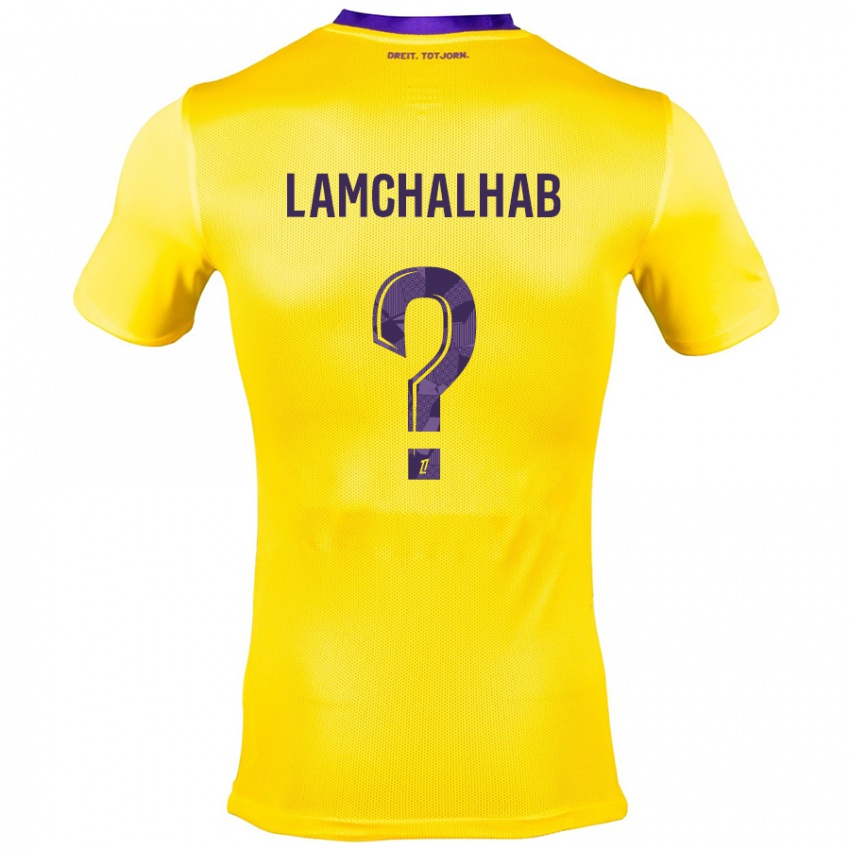 Criança Camisola Merwan Lamchalhab #0 Roxo Amarelo Alternativa 2024/25 Camisa