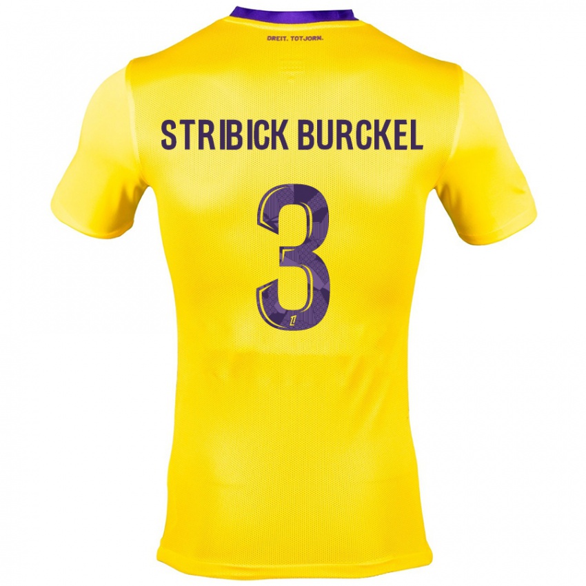 Criança Camisola Laetitia Stribick-Burckel #3 Roxo Amarelo Alternativa 2024/25 Camisa