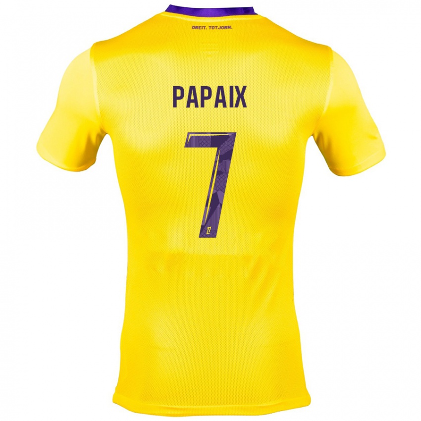 Criança Camisola Marie Papaix #7 Roxo Amarelo Alternativa 2024/25 Camisa