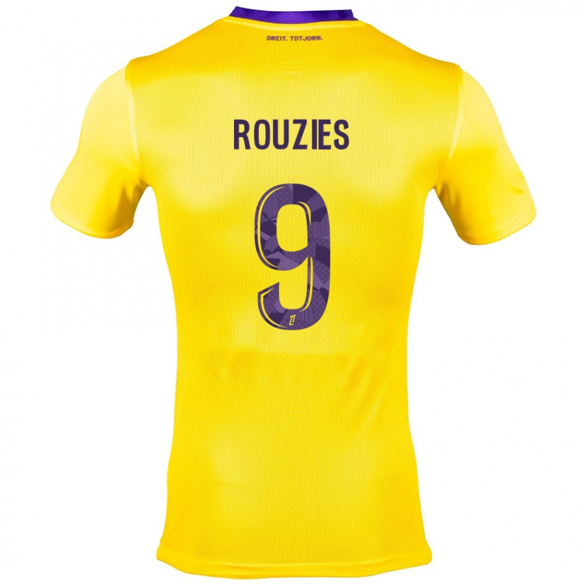 Criança Camisola Manon Rouzies #9 Roxo Amarelo Alternativa 2024/25 Camisa