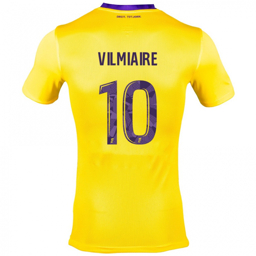 Criança Camisola Kelly Vilmiaire #10 Roxo Amarelo Alternativa 2024/25 Camisa