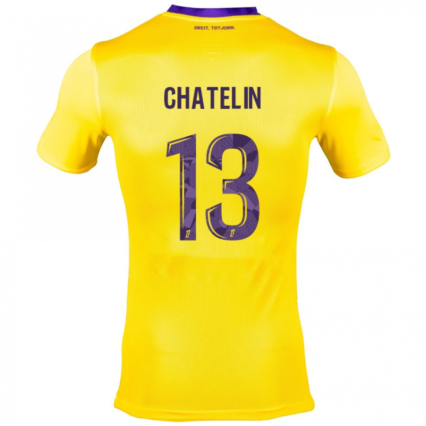 Criança Camisola Delphin Chatelin #13 Roxo Amarelo Alternativa 2024/25 Camisa