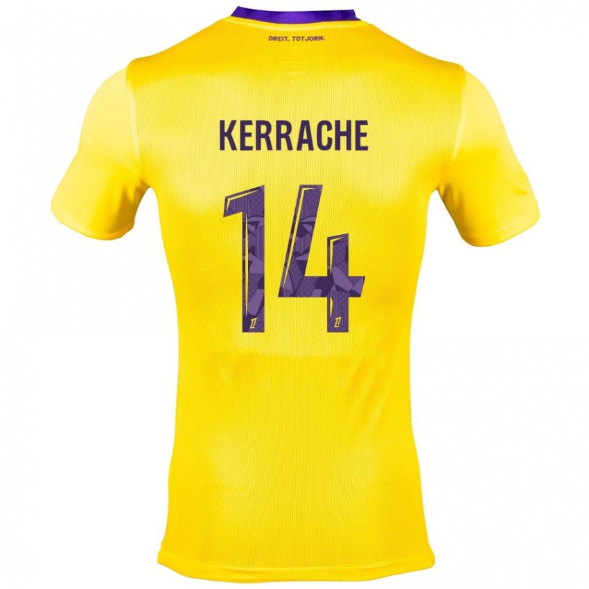 Criança Camisola Marina Kerrache #14 Roxo Amarelo Alternativa 2024/25 Camisa