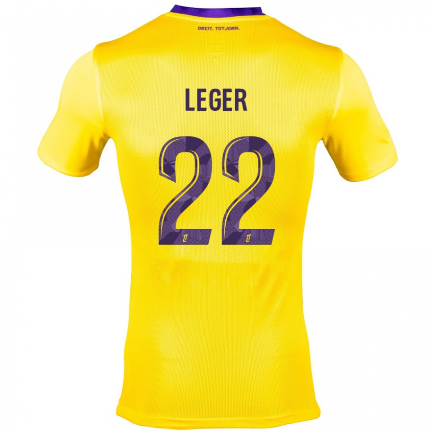 Criança Camisola Christelle Léger #22 Roxo Amarelo Alternativa 2024/25 Camisa