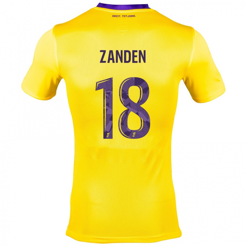 Criança Camisola Oliver Zandén #18 Roxo Amarelo Alternativa 2024/25 Camisa