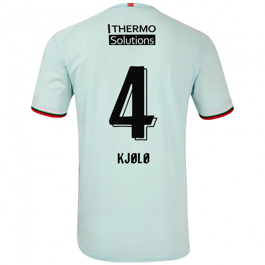 Criança Camisola Mathias Kjølø #4 Verde Claro Alternativa 2024/25 Camisa