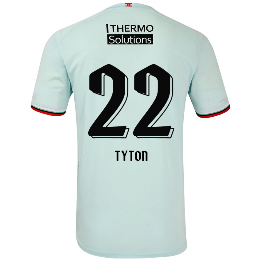 Criança Camisola Przemyslaw Tyton #22 Verde Claro Alternativa 2024/25 Camisa