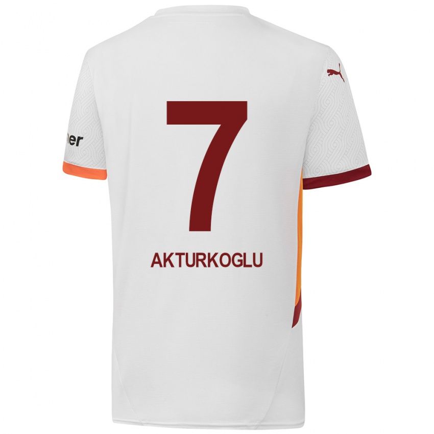 Criança Camisola Kerem Aktürkoğlu #7 Branco Amarelo Vermelho Alternativa 2024/25 Camisa