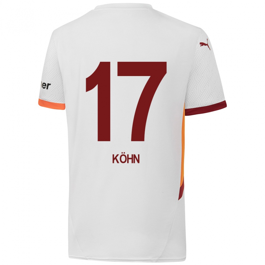 Criança Camisola Derrick Köhn #17 Branco Amarelo Vermelho Alternativa 2024/25 Camisa