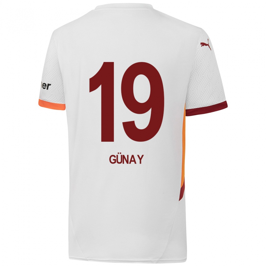 Criança Camisola Günay Güvenç #19 Branco Amarelo Vermelho Alternativa 2024/25 Camisa