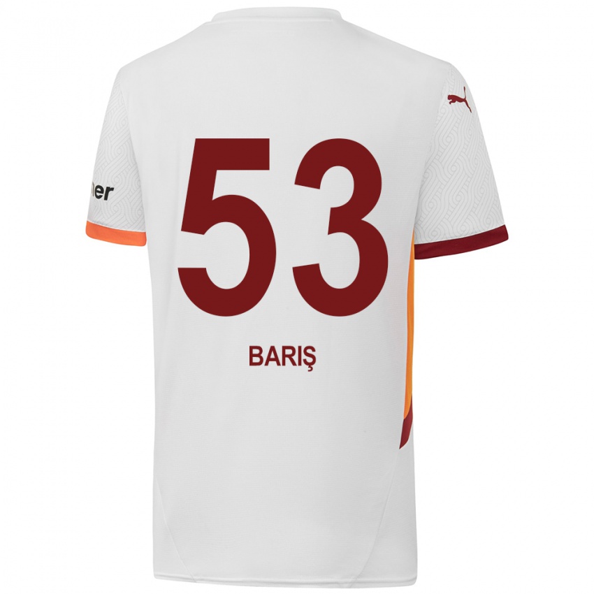 Criança Camisola Barış Alper Yılmaz #53 Branco Amarelo Vermelho Alternativa 2024/25 Camisa