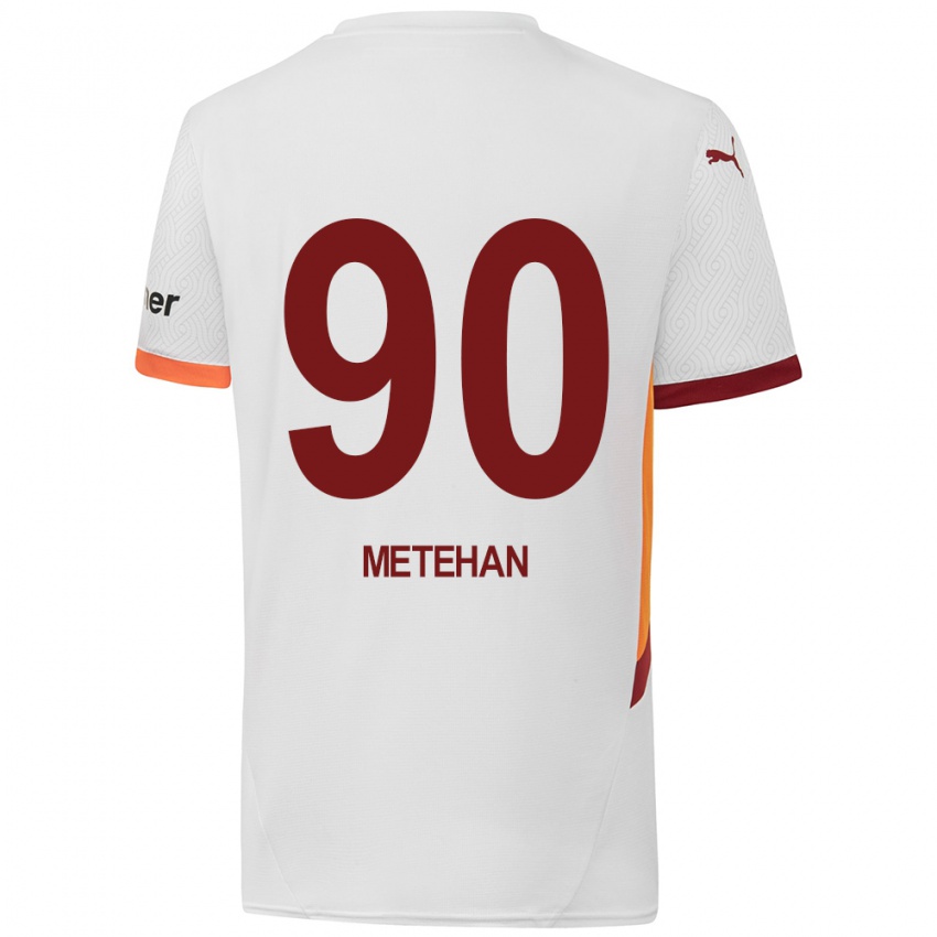 Criança Camisola Metehan Baltacı #90 Branco Amarelo Vermelho Alternativa 2024/25 Camisa