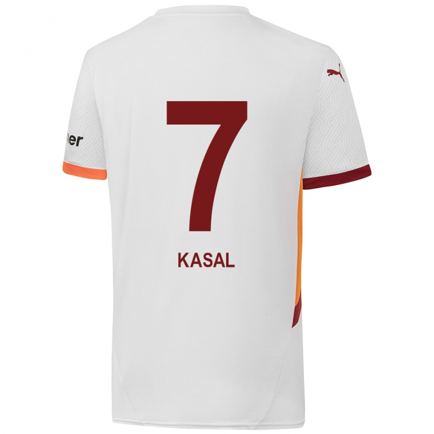 Criança Camisola Yasin Kasal #7 Branco Amarelo Vermelho Alternativa 2024/25 Camisa