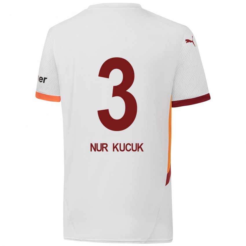 Criança Camisola Rabia Nur Küçük #3 Branco Amarelo Vermelho Alternativa 2024/25 Camisa