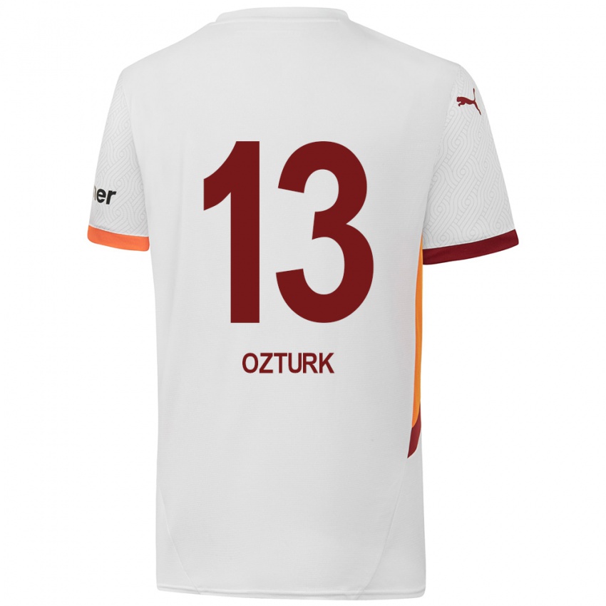 Criança Camisola Fatma Sare Öztürk #13 Branco Amarelo Vermelho Alternativa 2024/25 Camisa